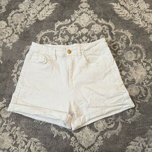 OAT New York- High Rise White Shorts
